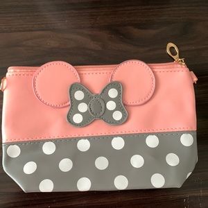 Pink/grey Disney Minnie Mouse Wristlet
